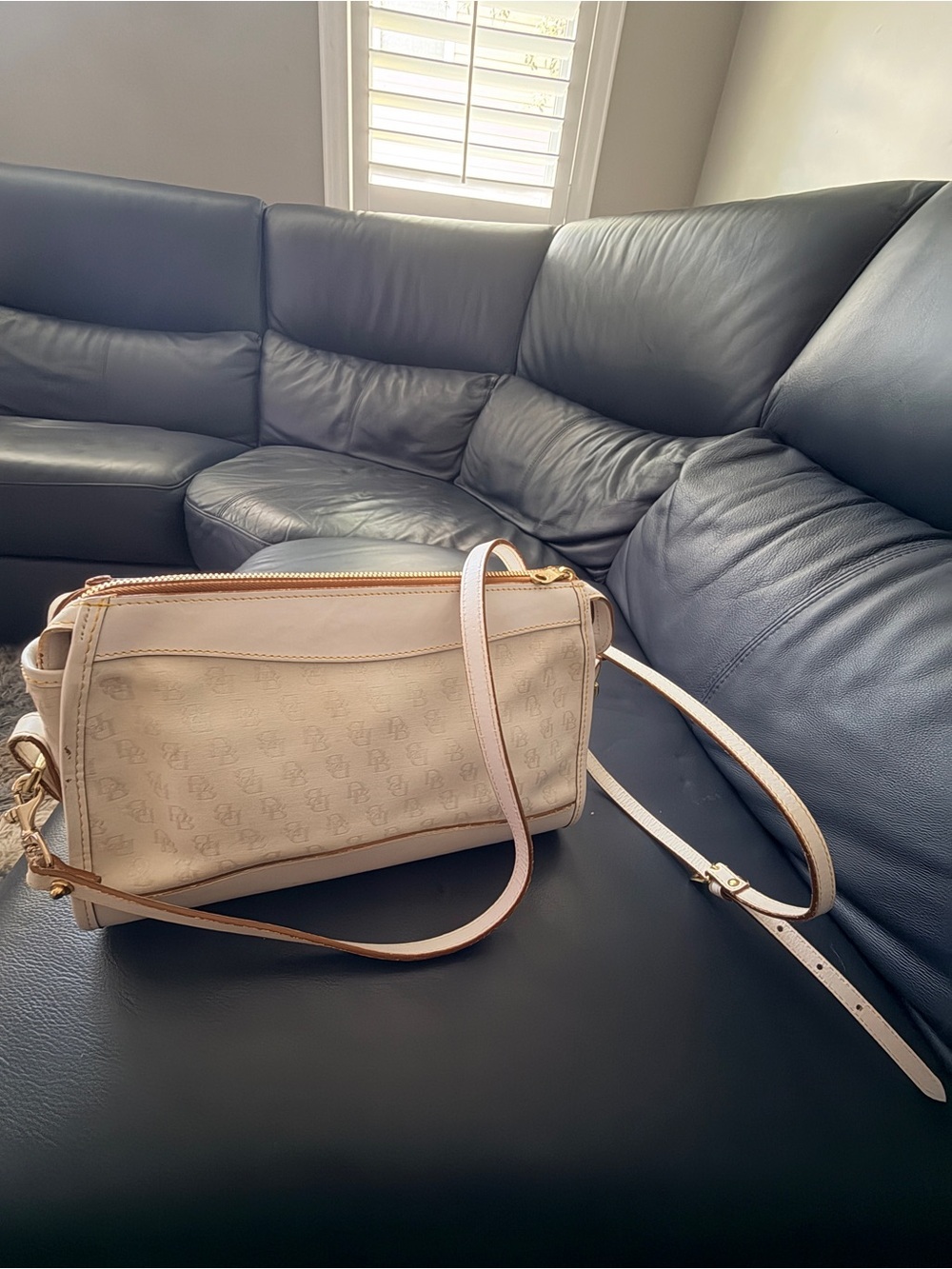 Dooney & Bourke Canvas/Leather Satchel Crossbody - Picture 3 of 5